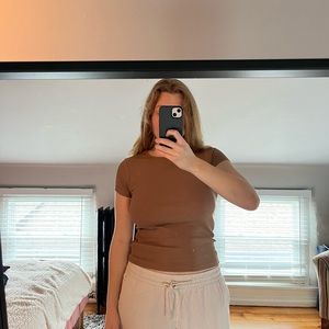 Cotton On stretch ribbed tee